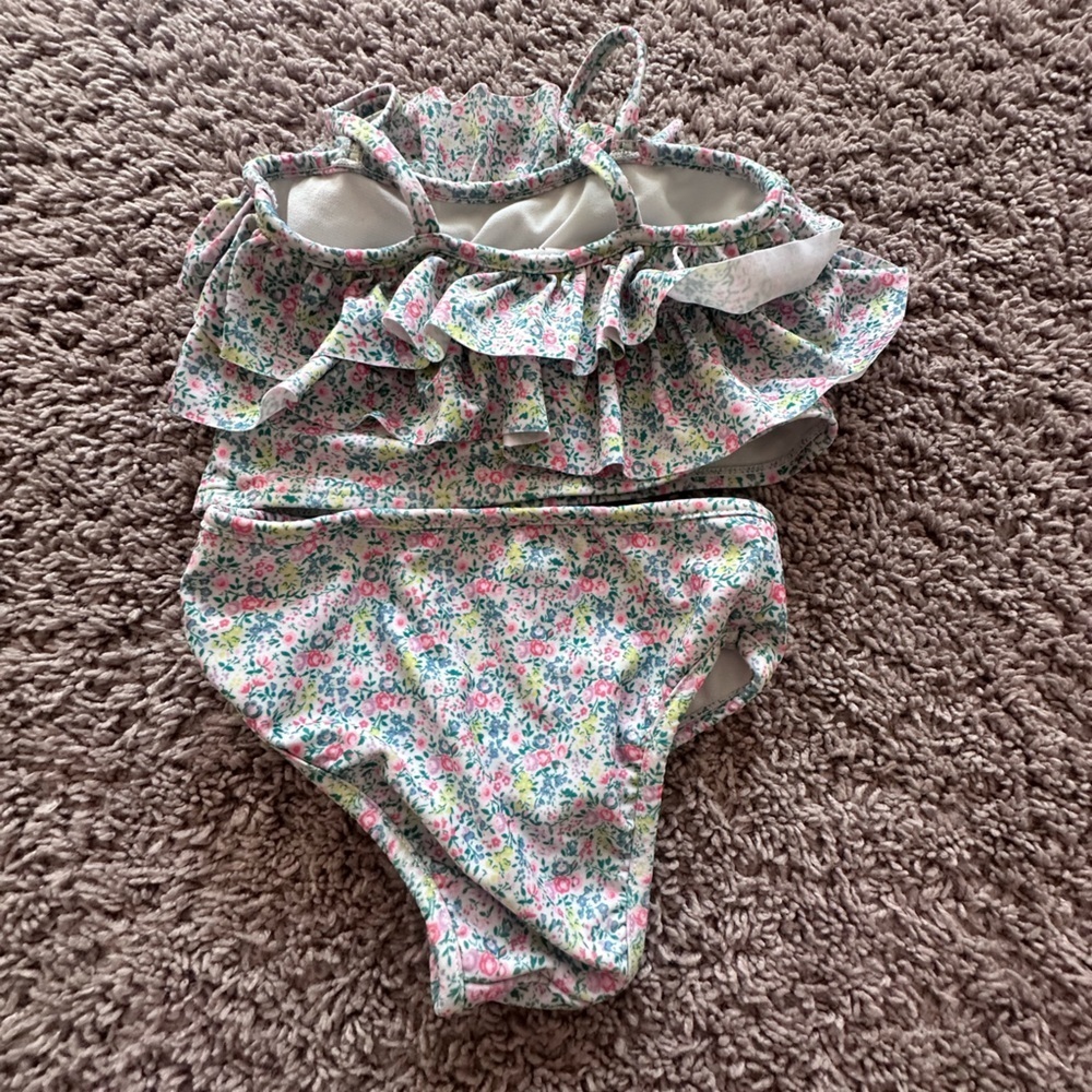 Preloved GAP Floral Bathing Suit Cover Set - Pink and Green - Picture 3 of 3